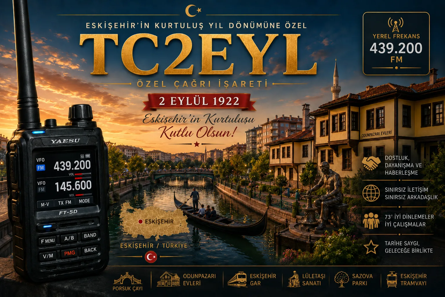 Eskişehir’in Kurtuluşunun 104. Yılı Telsiz Frekanslarında Kutlanacak